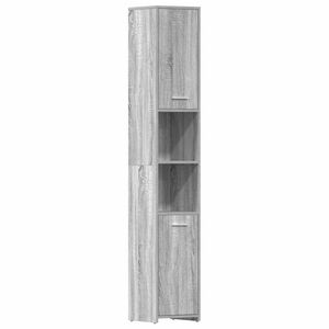 vidaXL Bathroom Cabinet Grey Sonoma 30x30x183.5 cm Engineered Wood