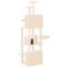 vidaXL Cat Tree with Sisal Scratching Posts Cream 180 cm