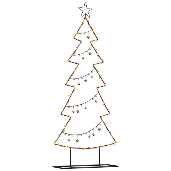 vidaXL Metal Christmas Tree with Stand Black 150 cm Steel