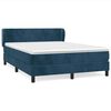 vidaXL Box Spring Bed with Mattress Dark Blue 140x200 cm Velvet