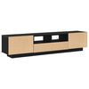 vidaXL TV Cabinet Set 2 pcs Black 180 x 35 x 40 cm Engineered Wood