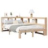 vidaXL Bookcase Bed without Mattress 135x190 cm Double Solid Wood Pine