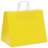 vidaXL Paper Bags 250 pcs with Handles Yellow 32x22x24 cm