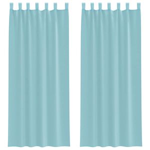 vidaXL Voile Curtains with Rod Pockets 2 pcs Turquoise