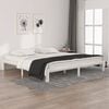 vidaXL Bed Frame without Mattress White Solid Wood Pine 200x200cm