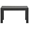 vidaXL Garden Table Anthracite 58x58x41 cm PP Rattan