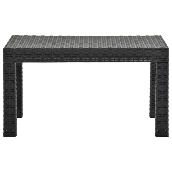 vidaXL Garden Table Anthracite 58x58x41 cm PP Rattan