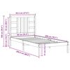 vidaXL Bed Frame without Mattress 90x200 cm Solid Wood