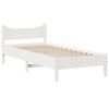 vidaXL Bed Frame without Mattress White 75x190 cm Small Single Solid Wood Pine