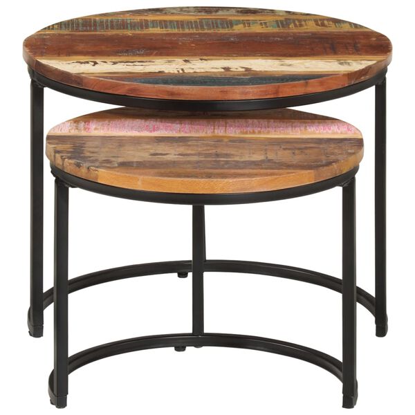 vidaXL Nesting Tables 2 pcs Solid Reclaimed Wood