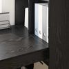 vidaXL Desk with Shelf Black Oak 122 x 67 x 145 cm Engineered Wood