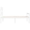 vidaXL Senior Bed without Mattress White 90x200 cm Solid Wood