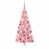 vidaXL Christmas Tree with 300 LEDs with Stand Pink 180 cm PVC