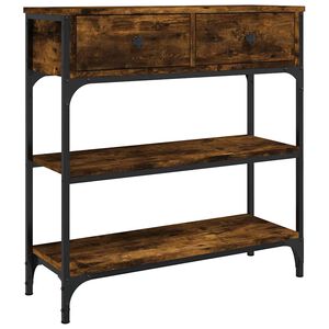 vidaXL Console Table Smoked Oak 72.5x25x75 cm Engineered Wood