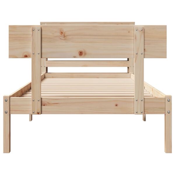 vidaXL Bed Frame without Mattress 90x200 cm Solid Wood Pine