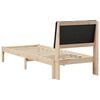vidaXL Bed frame Brown and black 80 x 200 cm Solid pine wood