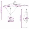 vidaXL Cantilever Banana Parasol Black 249 x 249 x 250 cm