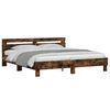 vidaXL Bed Frame without Mattress Smoked Oak 200x200 cm