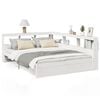 vidaXL Bookcase Bed without Mattress White 140x200 cm Solid Wood Pine