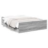 vidaXL Bed Frame with Drawers without Mattress Grey Sonoma 135x190 cm