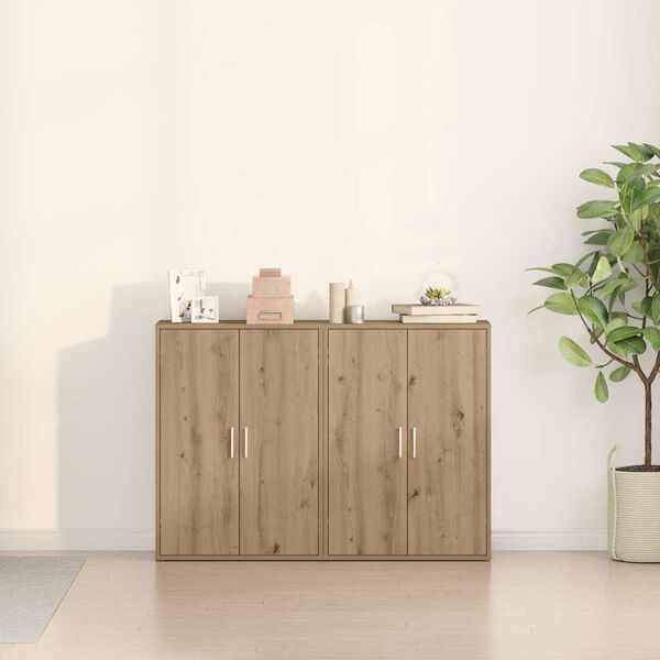 vidaXL Sideboard 2 pcs Artisan Oak 60 x 31 x 84 cm Engineered Wood