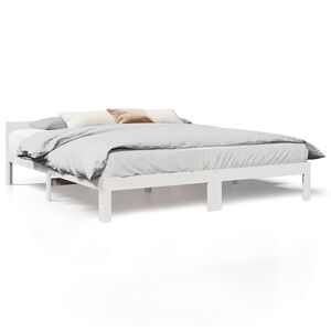 vidaXL Bed Frame without Mattress White 160x200 cm Solid Wood Pine