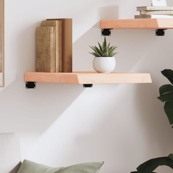 vidaXL Wall Shelf 40x60x(2-6) cm Untreated Solid Wood Oak
