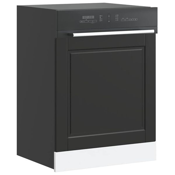 vidaXL Dishwasher Panel Porto Black 60x1.5x67 cm Engineered Wood