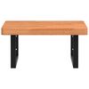 vidaXL Basin Shelf Wall Mounted Steel and Solid Wood Beech