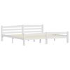 vidaXL Bed Frame without Mattress White Solid Pinewood 200x200 cm