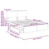 vidaXL Storage Bed Grey Sonoma 160 x 200 cm Engineered Wood