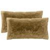 vidaXL Cushion with Pillow HEERLEN 2 pcs Light Grey PV Fleece