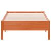 vidaXL Bed Frame without Mattress Wax Brown 75x190 cm Small Single Solid Wood Pine