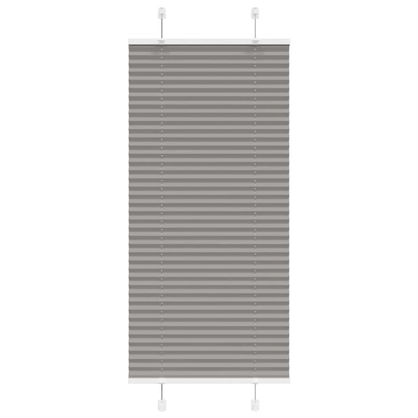 vidaXL Pleated Blind Anthracite 55x150 cm Fabric Width 54.4 cm Polyester