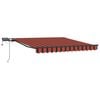 vidaXL Retractable Awning Manual Orange and brown 300 x 250 cm Fabric