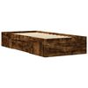 vidaXL Bed Frame without Mattress Smoked Oak 100x200 cm Engineered Wood