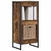 vidaXL Book Cabinet Smoke Oak 40 x 30 x 86.5 cm Engineered Wood
