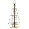 vidaXL Christmas Cone Tree with Stand Black 90 cm Steel