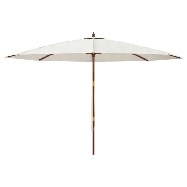 vidaXL Garden Parasol with Wooden Pole Sand 400x273 cm