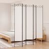 vidaXL 5-Panel Room Divider White 200x220 cm Fabric