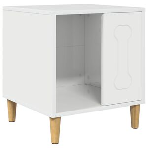 vidaXL Dog House Gloss White 44 x 42 x 49 cm Engineered Wood