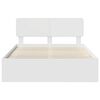 vidaXL Bed Frame with Headboard White 140 x 200 cm Solid Pine Wood