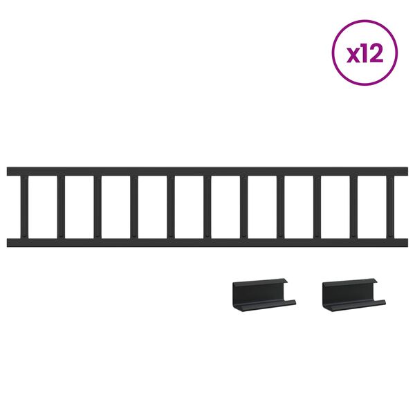 vidaXL 1200 x 2.5 x 20 cm Steel