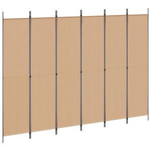 vidaXL 6-Panel Room Divider Beige 300 x 220 cm Fabric