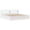 vidaXL Bed Frame with Headboard White 180x200 cm Super King Solid Wood Pine