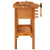 vidaXL Workbench with Drawers and Vices 124x52x83 cm Solid Wood Acacia
