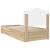 vidaXL Bed Frame with Headboard Sonoma Oak 75 x 190 cm Engineered Wood