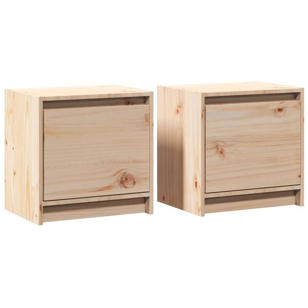 vidaXL Bedside Cabinets 2 pcs 40x30.5x40 cm Solid Pinewood
