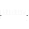 vidaXL Euro Fence with Post 10 x 0.4 m PVC-Coated Steel Grey Mesh