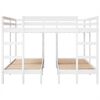 vidaXL Triple Bunk Bed Frame White 200x200/80x200 cm Solid Wood Pine